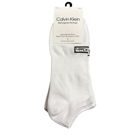 Calvin Klein 3-Pack Casual Men's Lightweight No Show White One‎ Size - Picture 1 of 4
